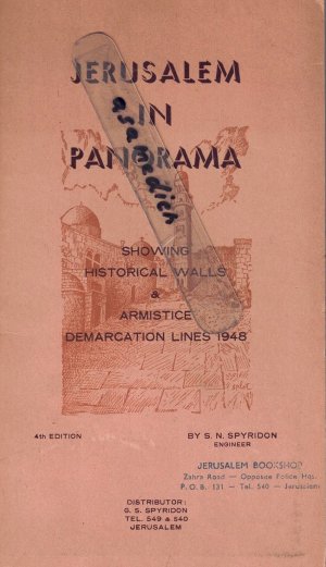 antiquarisches Buch – Jerusalem in Panorama -- Showing Historical Walls & Armistice Demarcation Lines 1948