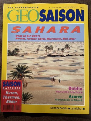 gebrauchtes Buch – Saison Ratgeber. GEO Saison – GEO Saison 2/1998 - Sahara u.a. - Reisemagazin