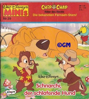 Walt Disneys Minis Nr. 39 Chip und Chap - Ritter des Rechts - Die bekannten Fernseh-Stars! - Schnarchi, der schlafende Hund - Minibuch Rar OOP