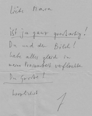 2 eigenhändig handschriftliche Briefe von Friederike Mayröcker an Maria Lassnig und 1 eigenhändig handschriftlicher Notizzettel von Maria Lassnig. Briefe […]