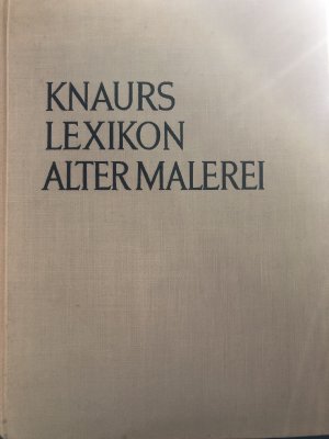 Knaurs Lexikon alter Malerei