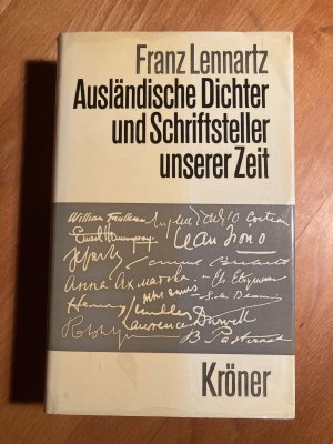 gebrauchtes Buch – Franz Lennartz – Ausländische Dichter und Schriftsteller unserer Zeit