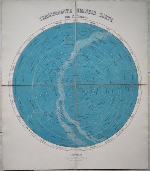 Transparente Himmels-Karte. Separat-Ausgabe der Himmelskarte aus dem Himmels-Atlas in 30 transparenten Sternbilder-Karten