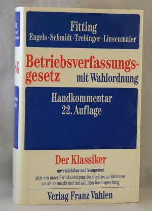 gebrauchtes Buch – Engels, Schmidt, Trebinger – Betriebsverfassungsgesetz