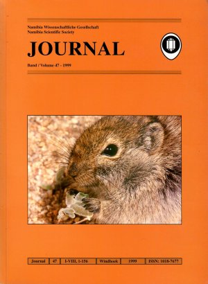 Namibia Wissenschaftliche Gesellschaft / Namibia Scientific Society: Journal, Band / Volume 47, 1999