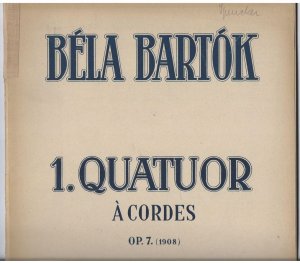 1. Quatuor a cordes Op. 7 (1908). Parties separees [Stimmen].