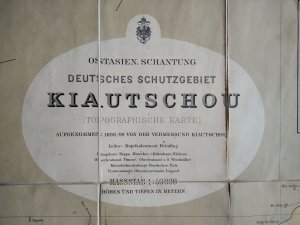 Ostasien. Schantung Deutsches Schutzgebiet Kiautschou [Topographische Karte]. Unvollständig!