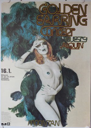 Golden Earring, Poster, Plakat, Concert, Moontan-Tour, 1974, no LP/CD/Vinyl, Design: Günther Kieser