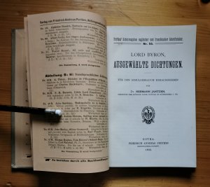 antiquarisches Buch – Lord Byron / Hermann Jantzen  – Ausgewählte Dichtungen  (Mit Beiheft)