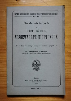 antiquarisches Buch – Lord Byron / Hermann Jantzen  – Ausgewählte Dichtungen  (Mit Beiheft)