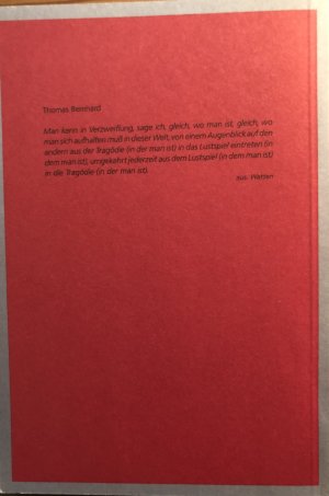 gebrauchtes Buch – Thomas Bernhard / Staatliche Schauspielbühnen Berlin – Der deutsche Mittagstisch / Programmbuch 8 / Spielzeit 1990/91