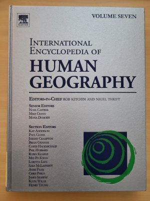 international encyclopedia of Human Geography Volume seven