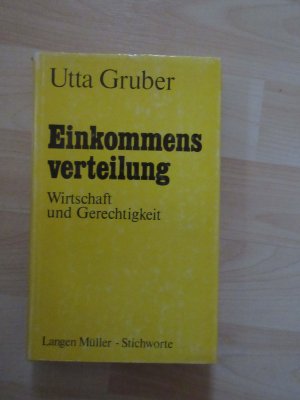 gebrauchtes Buch – Uta Gruber – Einkommensverteilung