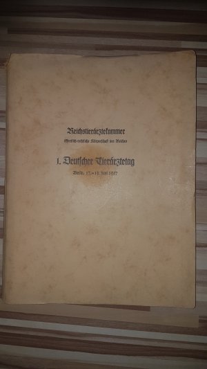 antiquarisches Buch – Friedrich Weber, Julius Lincke – 1. Deutscher Tierärztetag Berlin, 17. - 19. Juni 1937, Veranstaltungsmappe, Hoheneck Schulungsburg der Reichstierärztekammer, Deutsches Tierärzteblatt