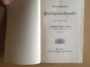 7 Bände): Österreichisches Civilprocessrecht. Nachschlage-Register zum Reichsgesetzblatte. von dessen Beginn 1848 bis Ende des Jahres 1915 Nach Materien […]