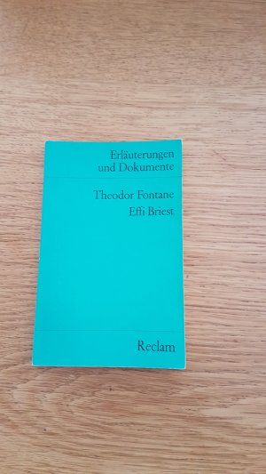 gebrauchtes Buch – Walter Schafarschik – Erläuterungen und Dokumente zu Theodor Fontane: Effi Briest