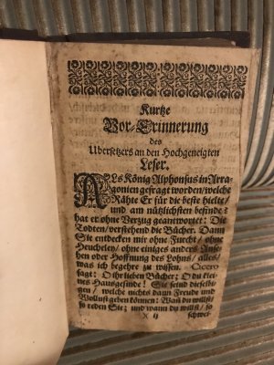 Fragment: Curiose und Fruchtreiche Discursen. Also und dergestalt zur Erleuchtung aller Menschlichen Wissenschaften eingerichteter daß in denselben zu […]