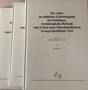 Die Abris im südlichen Leinebergland bei Göttingen. Archäologische Befunde zum Leben unter Felsschutzdächern in urgeschichtlicher Zeit