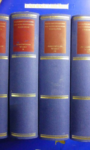 Nationalbibliothek des deutschsprachigen Gedichtes. Ausgewählte Werke - 4 Bände