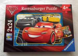 gebrauchtes Spiel – Ravensburger Puzzle 2x 24 Teile - Cars 3 - Abenteuer mit Lightning McQueen