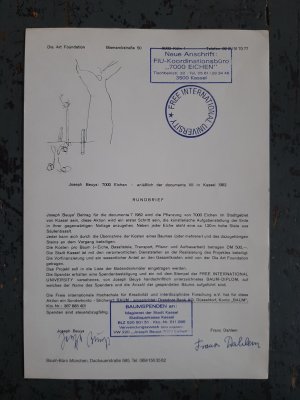 7000 Eichen - Rundbrief anläßlich der documenta VII in Kassel 1982