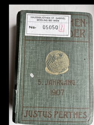 antiquarisches Buch – Haack, Hermann  – Geographen-Kalender Fünfter Jahrgang 1907