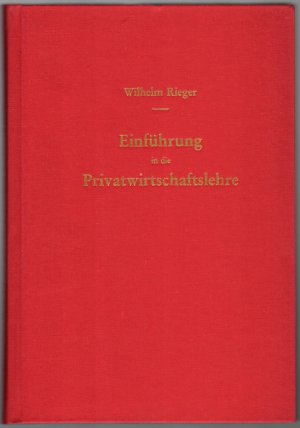 Einführung in die Privatwirtschaftslehre