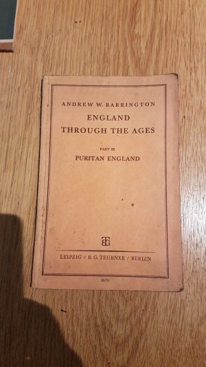 England through the Ages. Part III - Puritan England