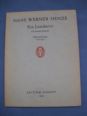 gebrauchtes Buch – Hans Werner Henze – Ein Landarzt Klavierauszug