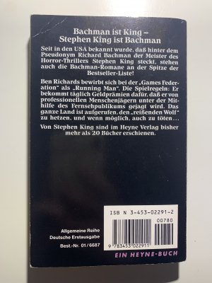 gebrauchtes Buch – Richard Bachman – Menschenjagd