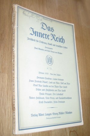 Das Innere Reich - Zeitschrift für Dichtung, Kunst und deutsches Leben - Februar 1935