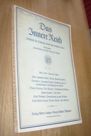 Das Innere Reich - Zeitschrift für Dichtung, Kunst und deutsches Leben - März 1935