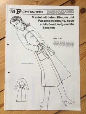 gebrauchtes Buch – M. Müller & Sohn – Rundschau Fachtechnik 1/1979 Schnittkonstruktion (Beilage) Damen