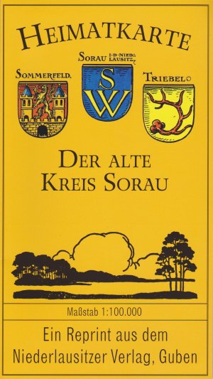 Der alte Kreis Sorau - Landkarte, Kreiskarte, Heimatkarte, Zary