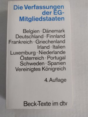 gebrauchtes Buch – Die Verfassungen der EU-Mitgliedstaaten