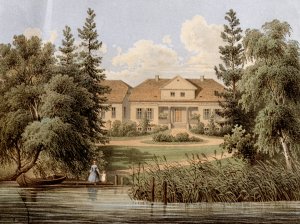 Bialokosz, Kreis Birnbaum, Provinz Posen, Gutshaus, Lithographie