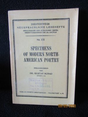 Specimens of modern north-american Poetry