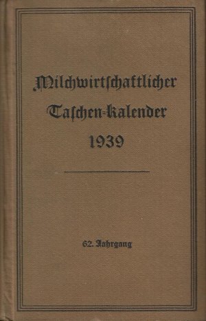 Milchwirtschaftlicher Taschenkalender 1939