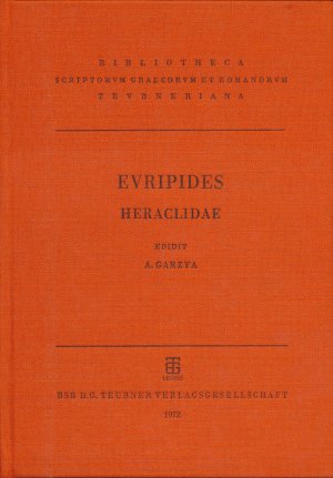 gebrauchtes Buch – Euripides – Heraclidae., Edidit Antonius Garzya. gebrauchtes Buch – Euripides – Heraclidae., Edidit Antonius Garzya.