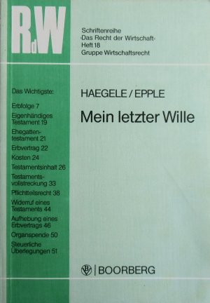 Mein letzter Wille