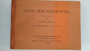 Nach dem Sündenfall; Bühnenmanuskript