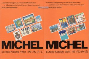 gebrauchtes Buch – Michel. Europa-Katalog West 1991/92 A-L + M-Z