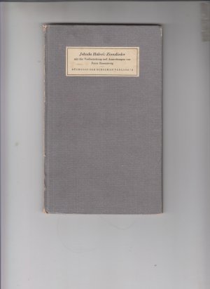 Zionslieder mit dem Verdeutschung von Franz Rosenzweig und seinen Anmerkungen