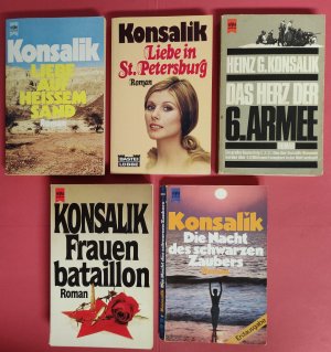 gebrauchtes Buch – Heinz G. Konsalik – Konvolut = 5 Taschenbücher vom erfolgreichsten Bestsellerautor der Gegenwart