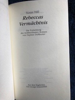 gebrauchtes Buch – Susan Hill – Rebeccas Vermächtnis