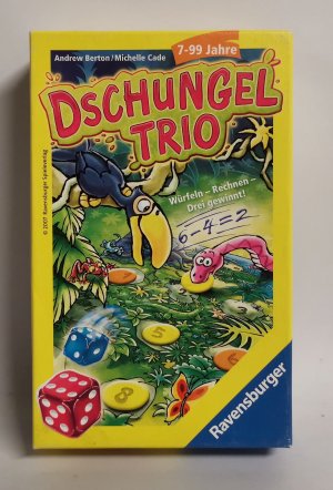 gebrauchtes Spiel – Andrew Berton und Michelle Cade – Dschungel Trio A5  2007 Ravenburger Spieleverlag - für 2 Spieler - ab 7 Jahren - Spieldauer 15 Minuten