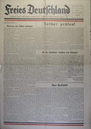 Freies Deutschland. Organ des Nationalkomitees Freies Deutschland. 2. Jahrgang, Nr. 1 - 45 (1. Januar 1944 - 5. November 1944)