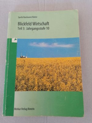 gebrauchtes Buch – Speth, Hermann; Hartmann – Blickfeld Wirtschaft - Ausgabe Bayern - Jahrgangsstufe 10