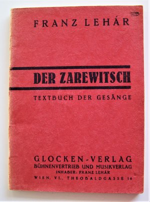 Der Zarewitsch – Textbuch der Gesänge