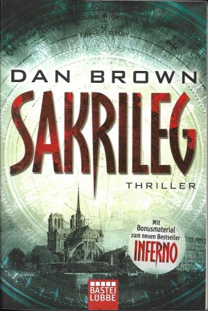 gebrauchtes Buch – Dan Brown – Sakrileg - The Da Vinci Code - . Robert Langdon, Bd. 2